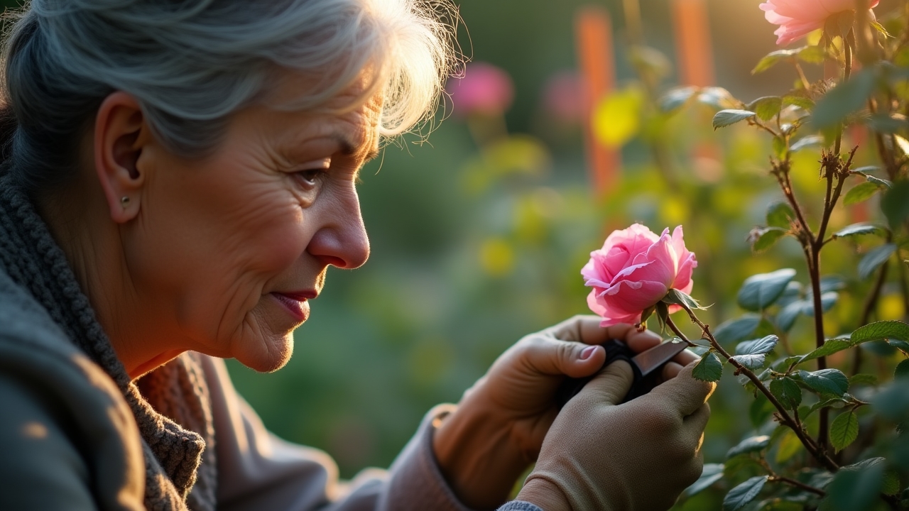 Technique de taille des rosiers anciens